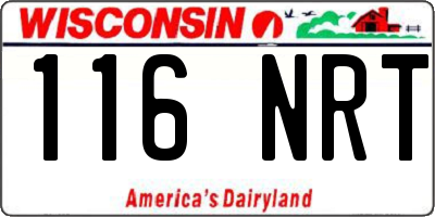 WI license plate 116NRT