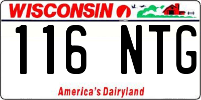 WI license plate 116NTG