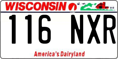 WI license plate 116NXR