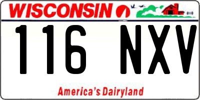 WI license plate 116NXV