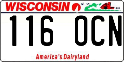WI license plate 116OCN