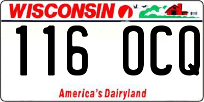 WI license plate 116OCQ