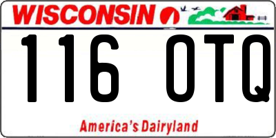 WI license plate 116OTQ