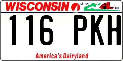 WI license plate 116PKH