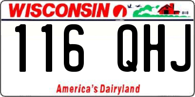 WI license plate 116QHJ