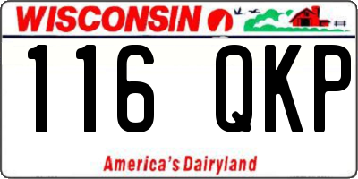 WI license plate 116QKP