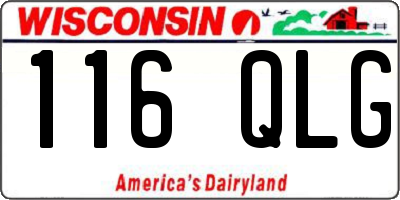 WI license plate 116QLG