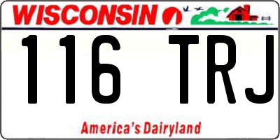 WI license plate 116TRJ