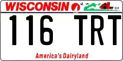 WI license plate 116TRT