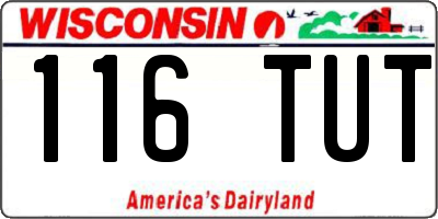 WI license plate 116TUT