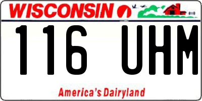 WI license plate 116UHM