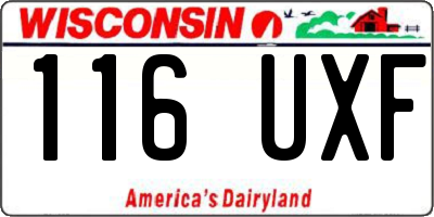 WI license plate 116UXF