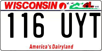 WI license plate 116UYT