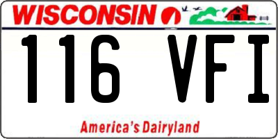 WI license plate 116VFI