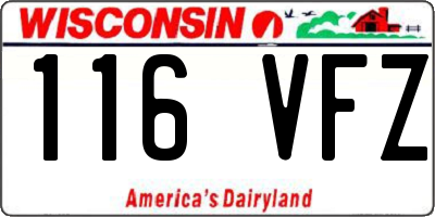 WI license plate 116VFZ