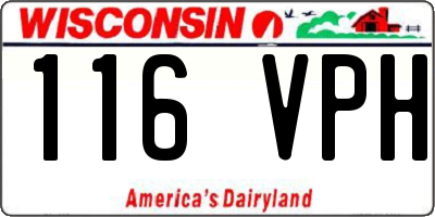 WI license plate 116VPH