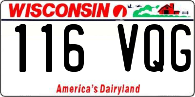 WI license plate 116VQG