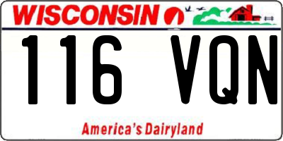 WI license plate 116VQN