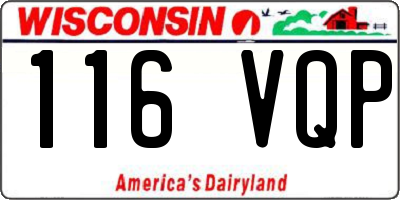 WI license plate 116VQP