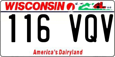 WI license plate 116VQV