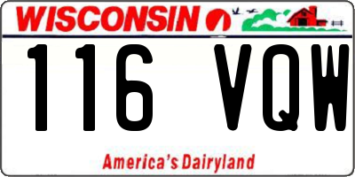 WI license plate 116VQW