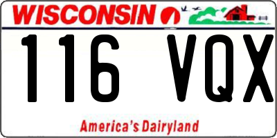 WI license plate 116VQX