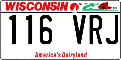 WI license plate 116VRJ