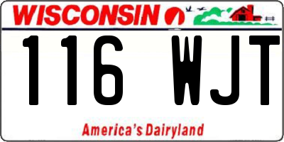 WI license plate 116WJT