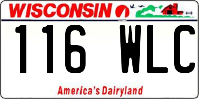 WI license plate 116WLC