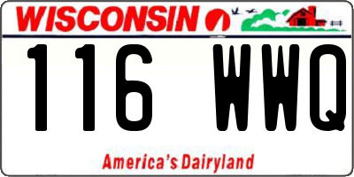 WI license plate 116WWQ