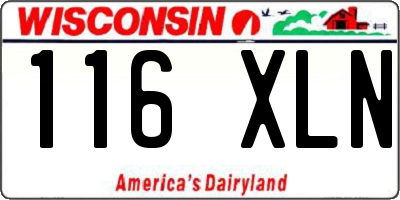 WI license plate 116XLN