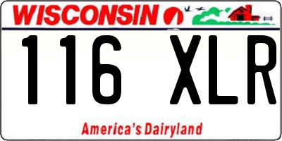 WI license plate 116XLR