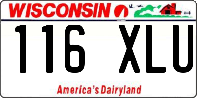 WI license plate 116XLU