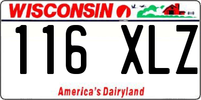 WI license plate 116XLZ