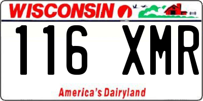 WI license plate 116XMR
