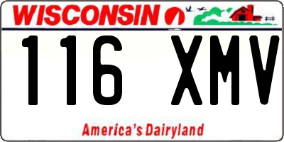 WI license plate 116XMV