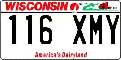 WI license plate 116XMY