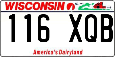 WI license plate 116XQB