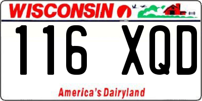 WI license plate 116XQD