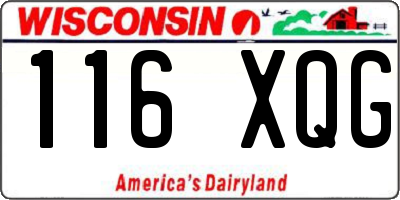 WI license plate 116XQG