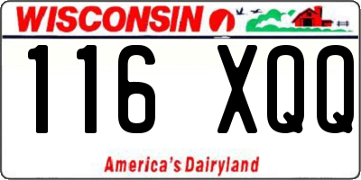 WI license plate 116XQQ