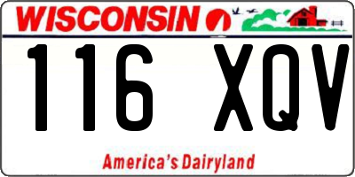 WI license plate 116XQV