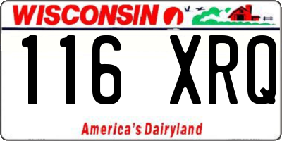 WI license plate 116XRQ