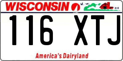 WI license plate 116XTJ