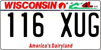 WI license plate 116XUG