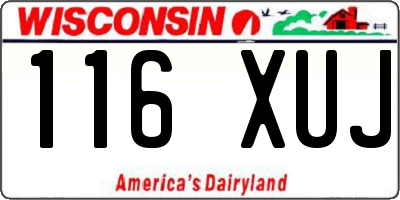 WI license plate 116XUJ