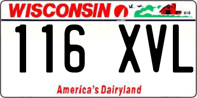 WI license plate 116XVL