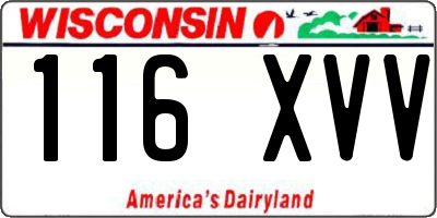 WI license plate 116XVV