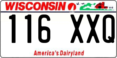 WI license plate 116XXQ
