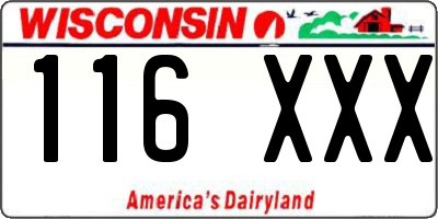 WI license plate 116XXX
